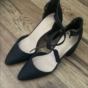 Maurices Black Ankle Strap Heels​